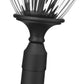 Z-Lite Davina 12" W x 119" H 4-Light Black Aluminum Outdoor Post Mounted Fixture With Clear Ribbed Glass Shade