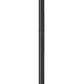 Z-Lite Davina 12" W x 119" H 4-Light Black Aluminum Outdoor Post Mounted Fixture With Clear Ribbed Glass Shade