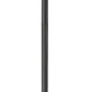 Z-Lite Davina 12" W x 143" H 4-Light Black Aluminum Outdoor Post Mounted Fixture With Clear Ribbed Glass Shade