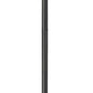 Z-Lite Davina 12" W x 143" H 4-Light Black Aluminum Outdoor Post Mounted Fixture With Clear Ribbed Glass Shade