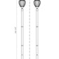Z-Lite Davina 12" W x 143" H 4-Light Black Aluminum Outdoor Post Mounted Fixture With Clear Ribbed Glass Shade