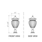 Z-Lite Davina 12" W x 27" H 4-Light Black Aluminum Outdoor Pier Mounted Fixture With Clear Ribbed Glass Shade