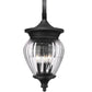 Z-Lite Davina 12" W x 28" H 4-Light Black Aluminum Outdoor Wall Light With Clear Ribbed Glass Shade