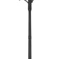 Z-Lite Davina 35" W x 120" H 12-Light Black Aluminum Outdoor Post Mounted Fixture With Clear Ribbed Glass Shade
