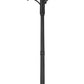 Z-Lite Davina 35" W x 120" H 12-Light Black Aluminum Outdoor Post Mounted Fixture With Clear Ribbed Glass Shade