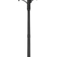 Z-Lite Davina 35" W x 131" H 16-Light Black Aluminum Outdoor Post Mounted Fixture With Clear Ribbed Glass Shade