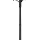 Z-Lite Davina 35" W x 131" H 16-Light Black Aluminum Outdoor Post Mounted Fixture With Clear Ribbed Glass Shade