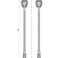 Z-Lite Davina 5016PHBR-519P-BK 12" W x 119" H 4-Light Black Aluminum Outdoor Post Mounted Fixture With Clear Ribbed Glass Shade