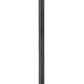 Z-Lite Davina 5016PHBR-519P-BK 12" W x 119" H 4-Light Black Aluminum Outdoor Post Mounted Fixture With Clear Ribbed Glass Shade