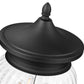 Z-Lite Davina 5016PHBR-553PM-BK 12" W x 27" H 4-Light Black Aluminum Outdoor Pier Mounted Fixture With Clear Ribbed Glass Shade