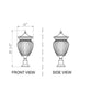 Z-Lite Davina 5016PHBR-553PM-BK 12" W x 27" H 4-Light Black Aluminum Outdoor Pier Mounted Fixture With Clear Ribbed Glass Shade