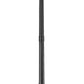 Z-Lite Davina 5016PHBR-564P-BK 14" W x 107" H 4-Light Black Aluminum Outdoor Post Mounted Fixture With Clear Ribbed Glass Shade