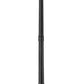 Z-Lite Davina 5016PHBR-564P-BK 14" W x 107" H 4-Light Black Aluminum Outdoor Post Mounted Fixture With Clear Ribbed Glass Shade