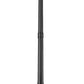 Z-Lite Davina 5016PHBR-564P-BK 14" W x 107" H 4-Light Black Aluminum Outdoor Post Mounted Fixture With Clear Ribbed Glass Shade