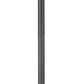 Z-Lite Davina 5016PHMR-567P-BK 9" W x 94" H 3-Light Black Aluminum Outdoor Post Mounted Fixture With Clear Ribbed Glass Shade