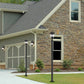 Z-Lite Davina 5016PHMR-567P-BK 9" W x 94" H 3-Light Black Aluminum Outdoor Post Mounted Fixture With Clear Ribbed Glass Shade
