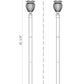Z-Lite Davina 5016PHMR-567P-BK 9" W x 94" H 3-Light Black Aluminum Outdoor Post Mounted Fixture With Clear Ribbed Glass Shade