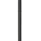 Z-Lite Davina 9" W x 114" H 3-Light Black Aluminum Outdoor Post Mounted Fixture With Clear Ribbed Glass Shade