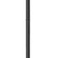 Z-Lite Davina 9" W x 114" H 3-Light Black Aluminum Outdoor Post Mounted Fixture With Clear Ribbed Glass Shade