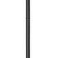 Z-Lite Davina 9" W x 114" H 3-Light Black Aluminum Outdoor Post Mounted Fixture With Clear Ribbed Glass Shade
