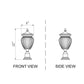 Z-Lite Davina 9" W x 22" H 3-Light Black Aluminum Outdoor Pier Mounted Fixture With Clear Ribbed Glass Shade