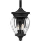 Z-Lite Davina 9" W x 22" H 3-Light Black Aluminum Outdoor Wall Light With Clear Ribbed Glass Shade