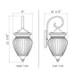 Z-Lite Davina 9" W x 22" H 3-Light Black Aluminum Outdoor Wall Light With Clear Ribbed Glass Shade