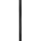 Z-Lite Davina 9" W x 94" H 3-Light Black Aluminum Outdoor Post Mounted Fixture With Clear Ribbed Glass Shade