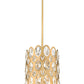 Z-Lite Dealey 10" 3-Light Heirloom Brass Pendant Light With Steel and Crystal Shade