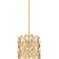 Z-Lite Dealey 10" 3-Light Heirloom Brass Pendant Light With Steel and Crystal Shade