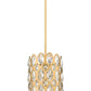 Z-Lite Dealey 10" 3-Light Heirloom Brass Pendant Light With Steel and Crystal Shade