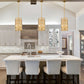 Z-Lite Dealey 10" 3-Light Heirloom Brass Pendant Light With Steel and Crystal Shade
