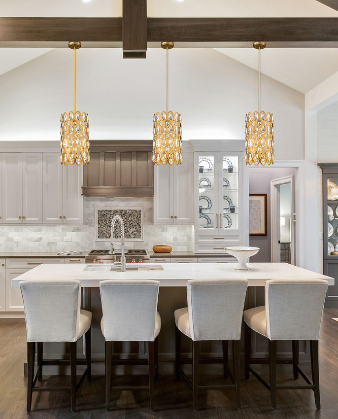Z-Lite Dealey 10" 3-Light Heirloom Brass Pendant Light With Steel and Crystal Shade