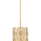 Z-Lite Dealey 10" 3-Light Heirloom Brass Pendant Light With Steel and Crystal Shade