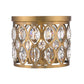 Z-Lite Dealey 12" 3-Light Heirloom Brass Flush Mount Lighting With Clear Crystal Shade