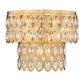 Z-Lite Dealey 15" 5-Light Heirloom Brass Flush Mount Lighting With Steel and Crystal Shade