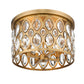 Z-Lite Dealey 16" 4-Light Heirloom Brass Flush Mount Lighting With Clear Crystal Shade