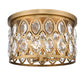 Z-Lite Dealey 16" 4-Light Heirloom Brass Flush Mount Lighting With Clear Crystal Shade