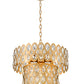Z-Lite Dealey 16" 5-Light Heirloom Brass Pendant Light With Steel and Crystal Shade