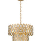 Z-Lite Dealey 16" 5-Light Heirloom Brass Pendant Light With Steel and Crystal Shade