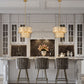 Z-Lite Dealey 16" 5-Light Heirloom Brass Pendant Light With Steel and Crystal Shade