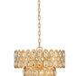 Z-Lite Dealey 16" 5-Light Heirloom Brass Pendant Light With Steel and Crystal Shade
