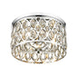 Z-Lite Dealey 18" 5-Light Chrome Flush Mount Lighting With Clear Crystal Shade