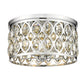 Z-Lite Dealey 18" 5-Light Chrome Flush Mount Lighting With Clear Crystal Shade