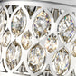 Z-Lite Dealey 18" 5-Light Chrome Flush Mount Lighting With Clear Crystal Shade