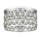 Z-Lite Dealey 18" 5-Light Chrome Flush Mount Lighting With Clear Crystal Shade