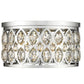 Z-Lite Dealey 18" 5-Light Chrome Flush Mount Lighting With Clear Crystal Shade