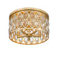 Z-Lite Dealey 18" 5-Light Heirloom Brass Flush Mount Lighting With Clear Crystal Shade