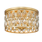 Z-Lite Dealey 18" 5-Light Heirloom Brass Flush Mount Lighting With Clear Crystal Shade