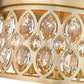 Z-Lite Dealey 18" 5-Light Heirloom Brass Flush Mount Lighting With Clear Crystal Shade